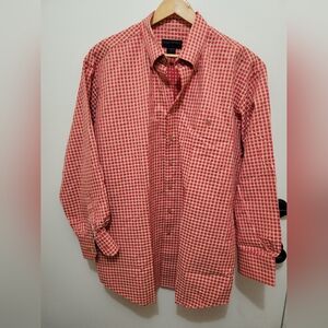 Scott Barber Classic Burnt Orange Checkered Men's Shirt - Size XL